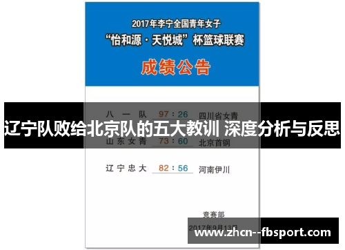 辽宁队败给北京队的五大教训 深度分析与反思